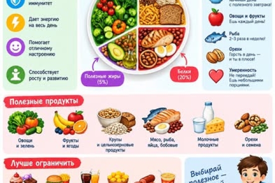🥗 Правильное питание — залог здоровья, энергии и успеха! 🍎 В нашей школе среди учащихся были распространены информационные памятки, посвящённые принципам правильного и сбалансированного питания. 📌 В памятках ребята смогли узнать о пользе овощей и фруктов,